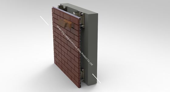 ποιότητας  Terracotta Brick Wall Support Systems Customized Aluminium Extrusion Brackets εργοστάσιο